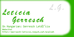leticia gerresch business card